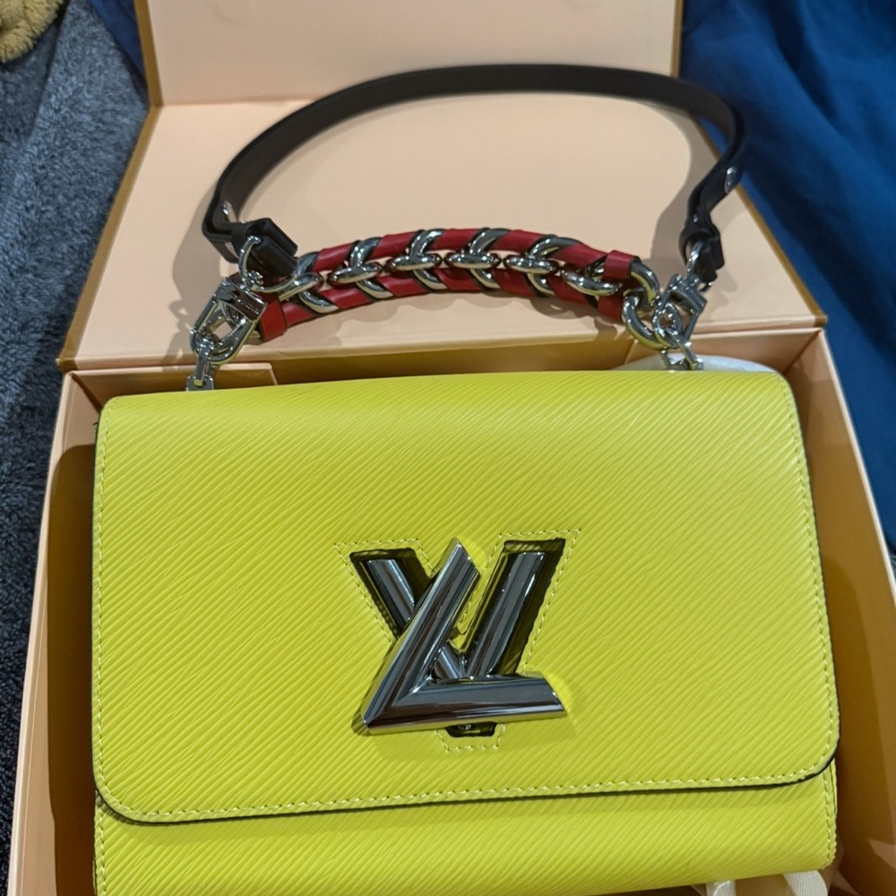 Louis Vuitton Twist MM- Yellow Epi Leather with Silver HW